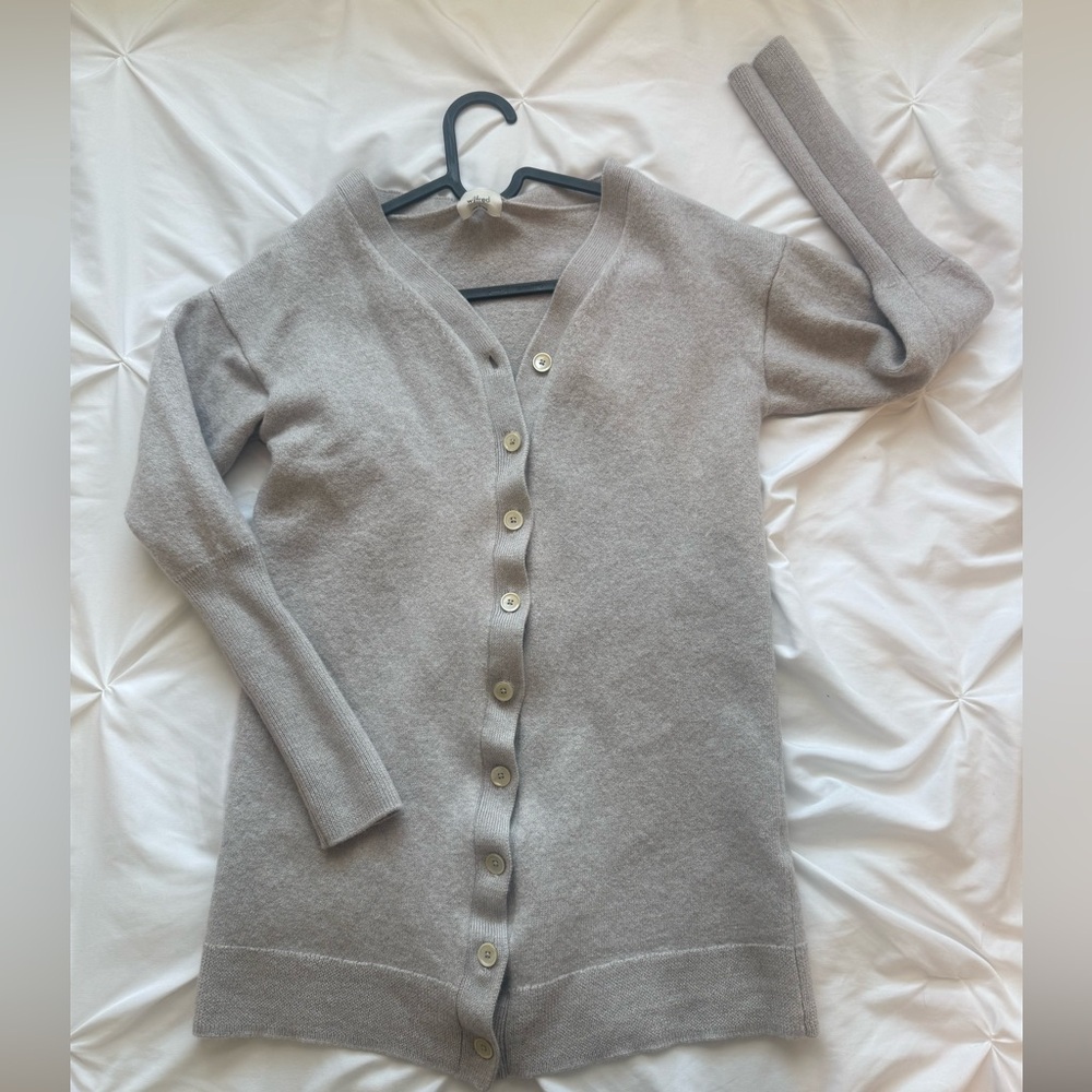 Wilfred Long Button Up Cardigan Utopía 100% Merino Wool